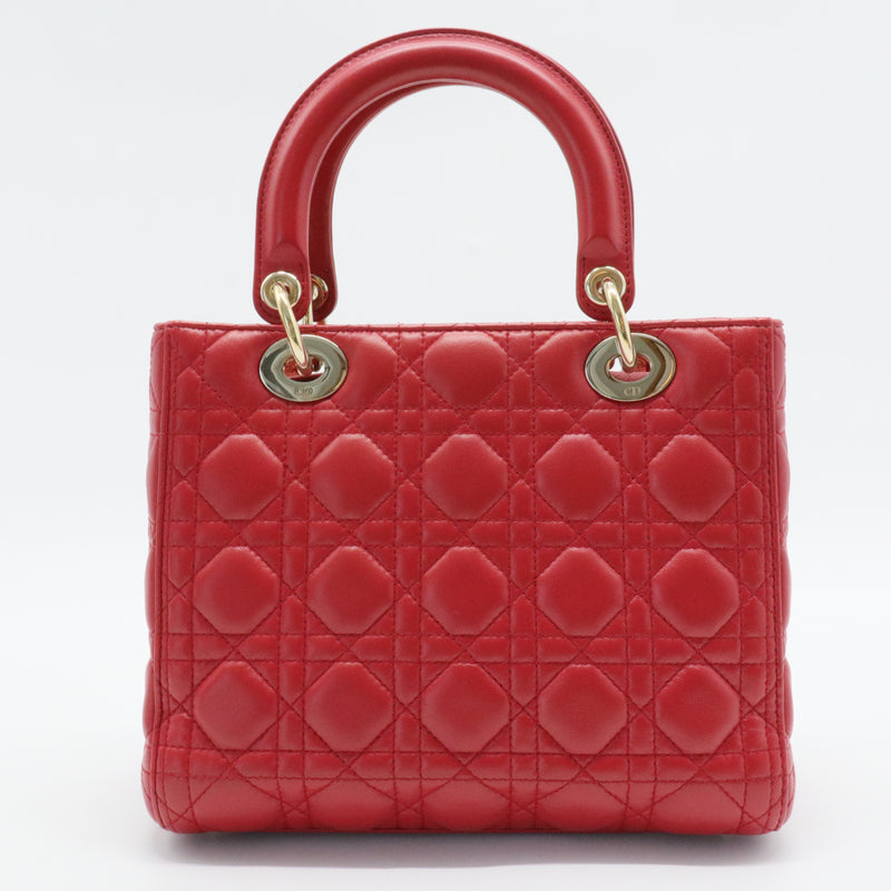 Lady Dior Bag Cannage Quilt Lambskin Medium