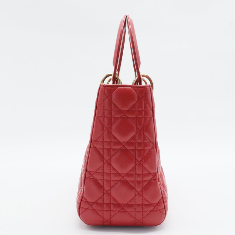 Lady Dior Bag Cannage Quilt Lambskin Medium