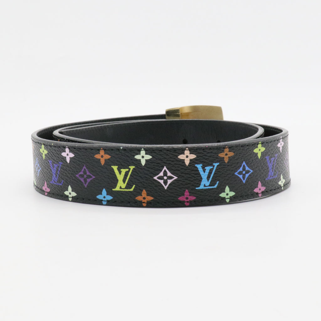 Monogram Multicolor Belt Black