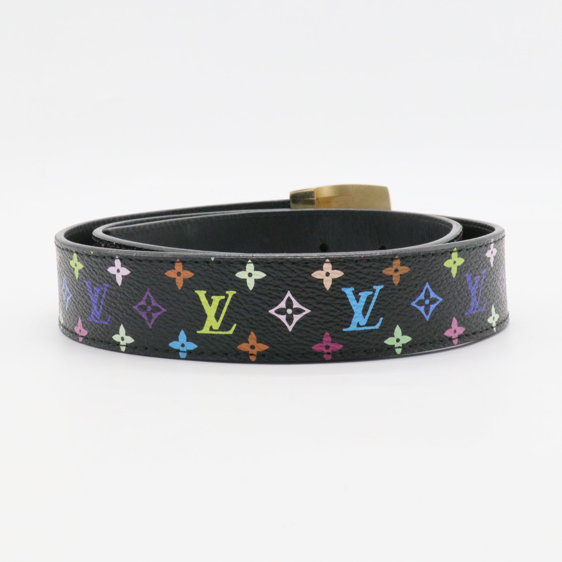 Monogram Multicolor Belt Black