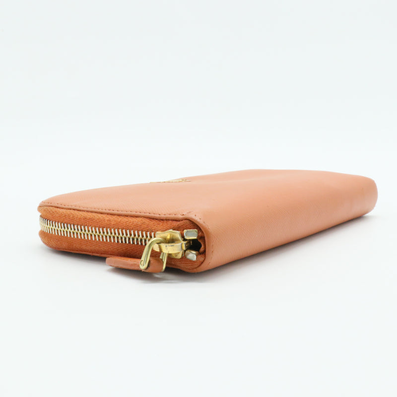 Zip Around Wallet Saffiano Leather Long