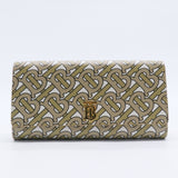 TB Double Flap Wallet Monogram Print Leather