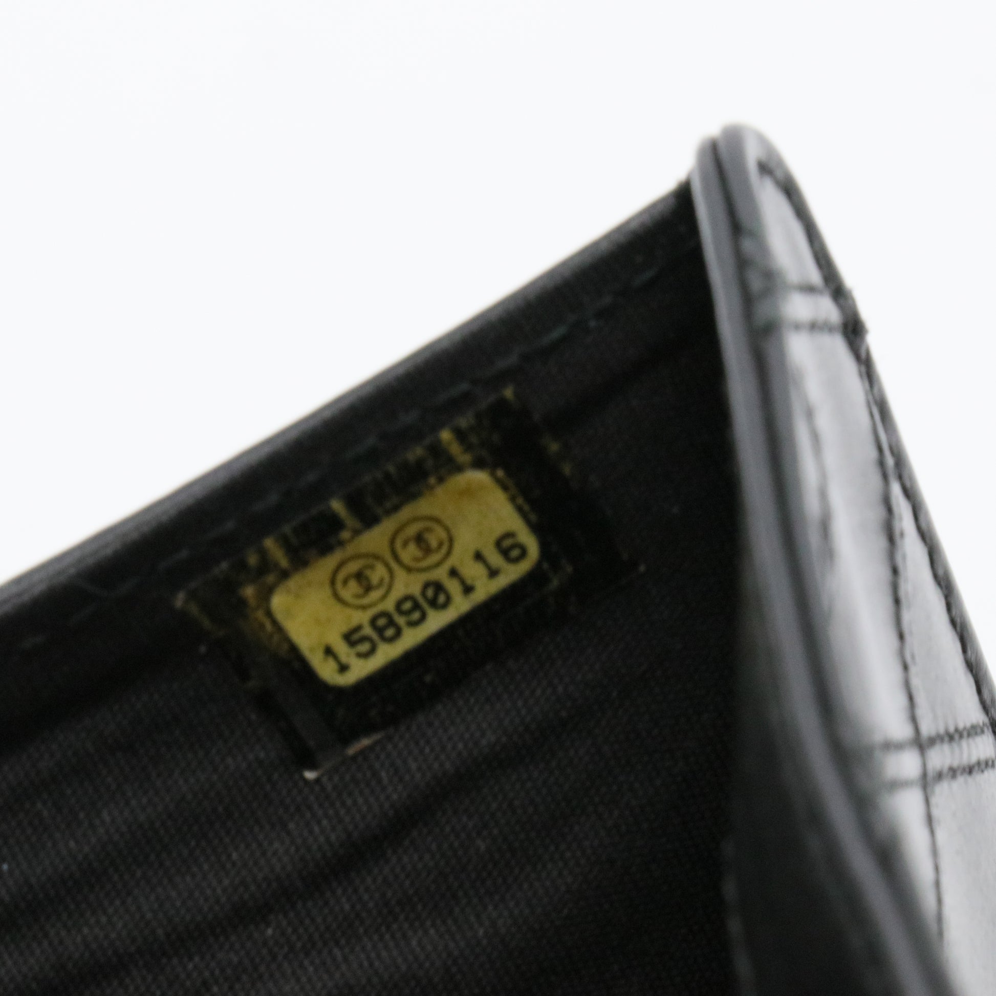 Lambskin Quilted Zipped Pocket Wallet Black