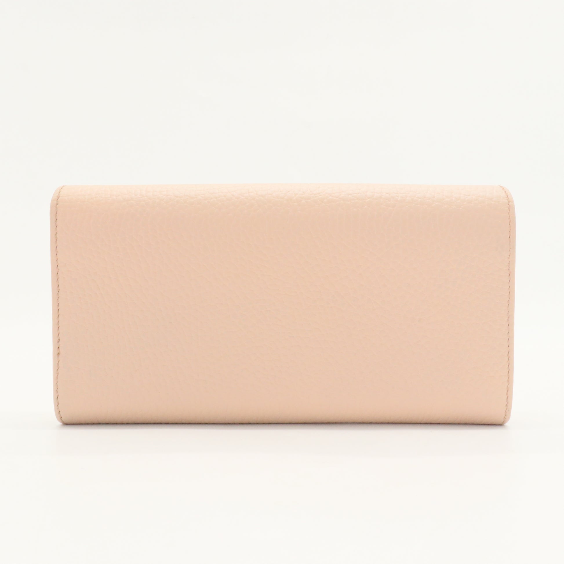 Light Pink Leather GG Marmont Continental Wallet
