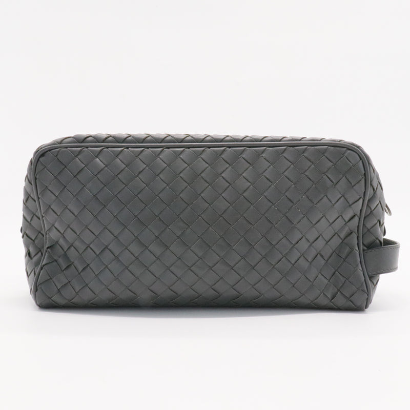 Intrecciato Leather Clutch Bag