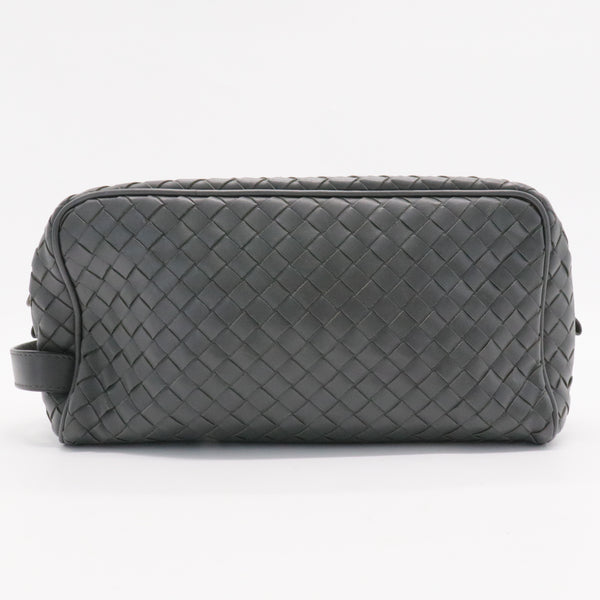 Intrecciato Leather Clutch Bag