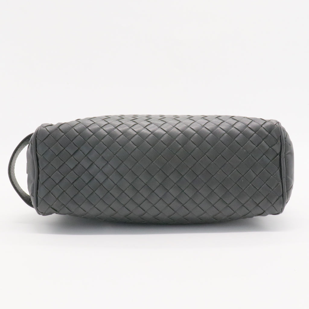 Intrecciato Leather Clutch Bag