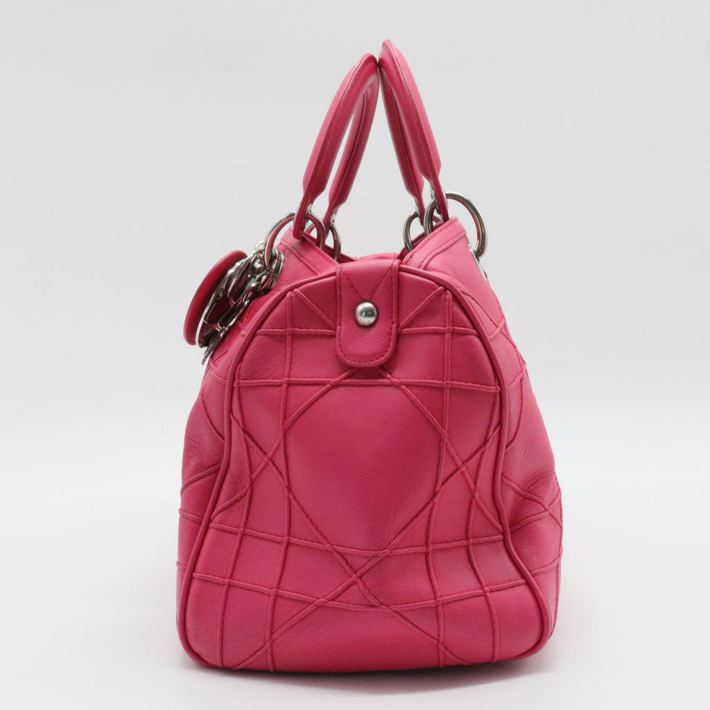 Granville Polochon Handbag Cannage Quilt Leather Medium Add