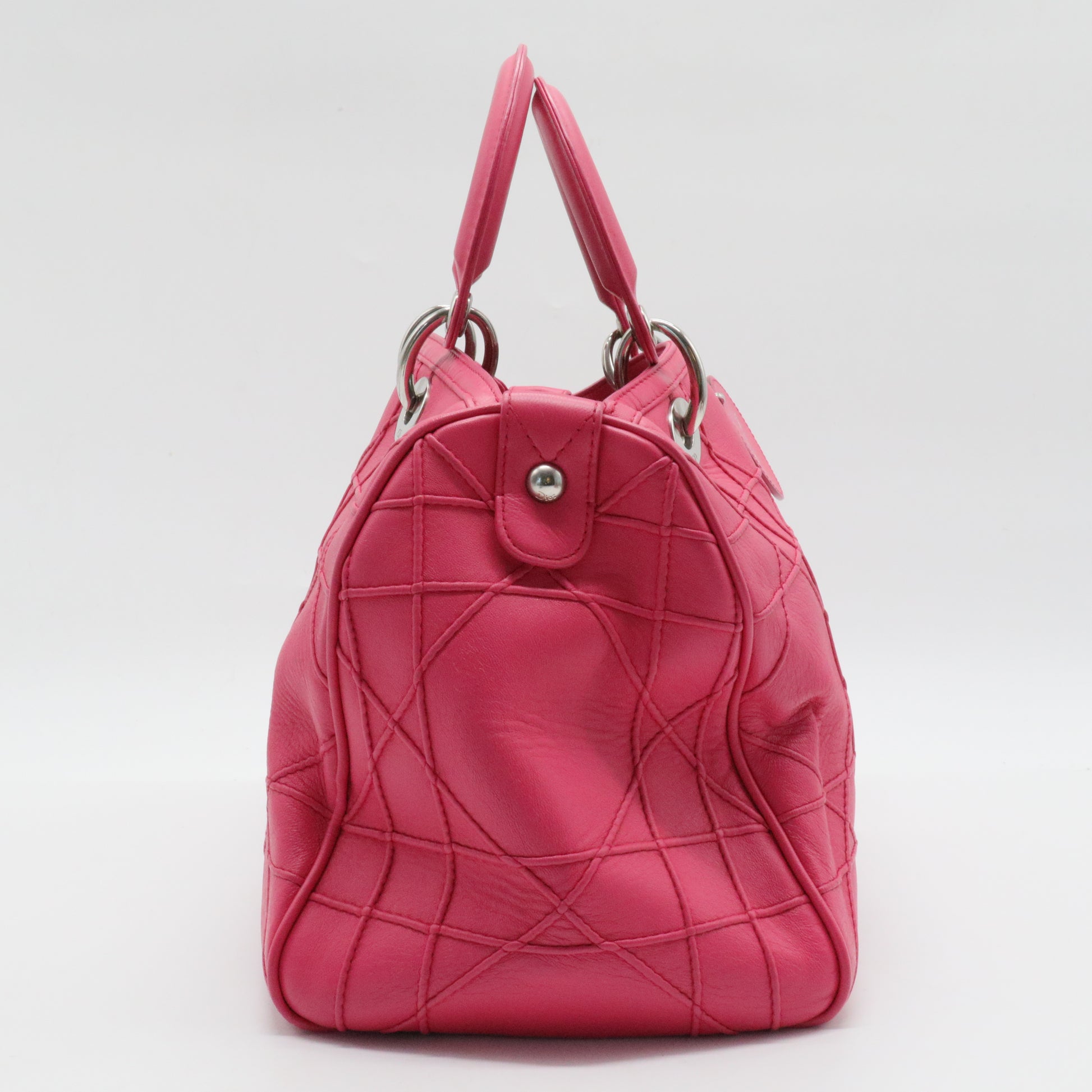 Granville Polochon Handbag Cannage Quilt Leather Medium Add