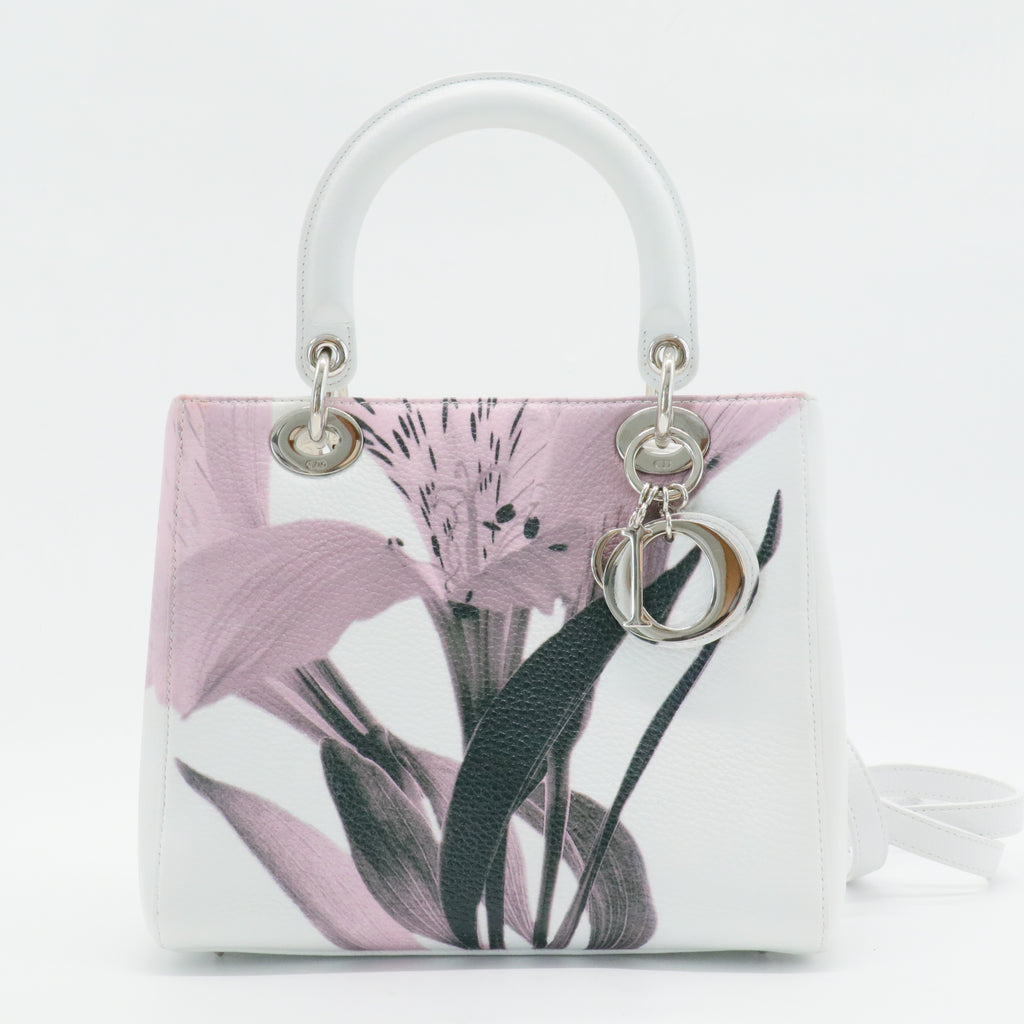 Lady Dior Bag Printed Leather Medium