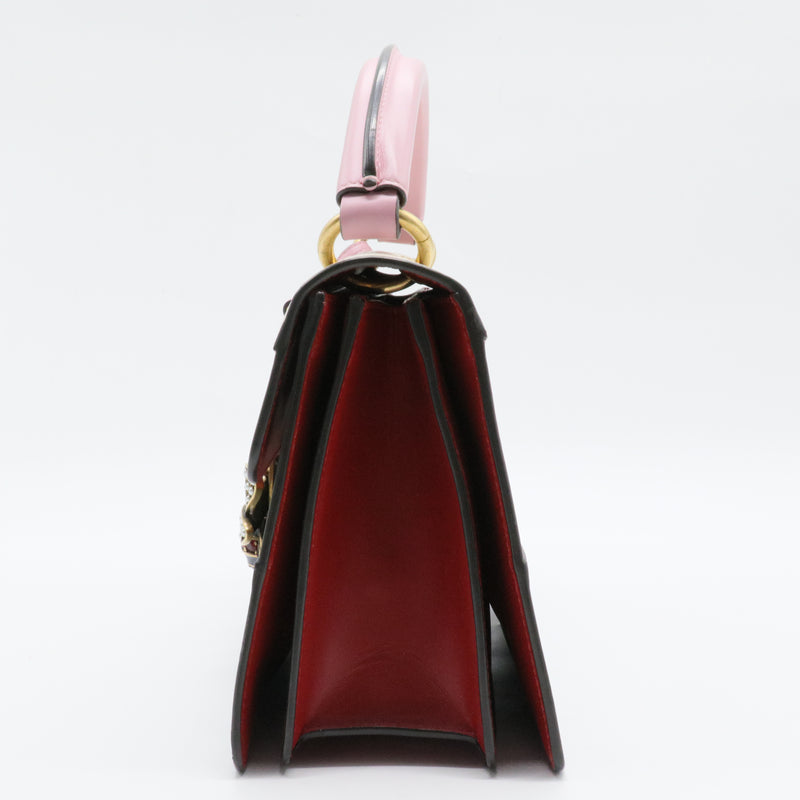 Queen Margaret Top Handle Bag Colorblock Leather Small