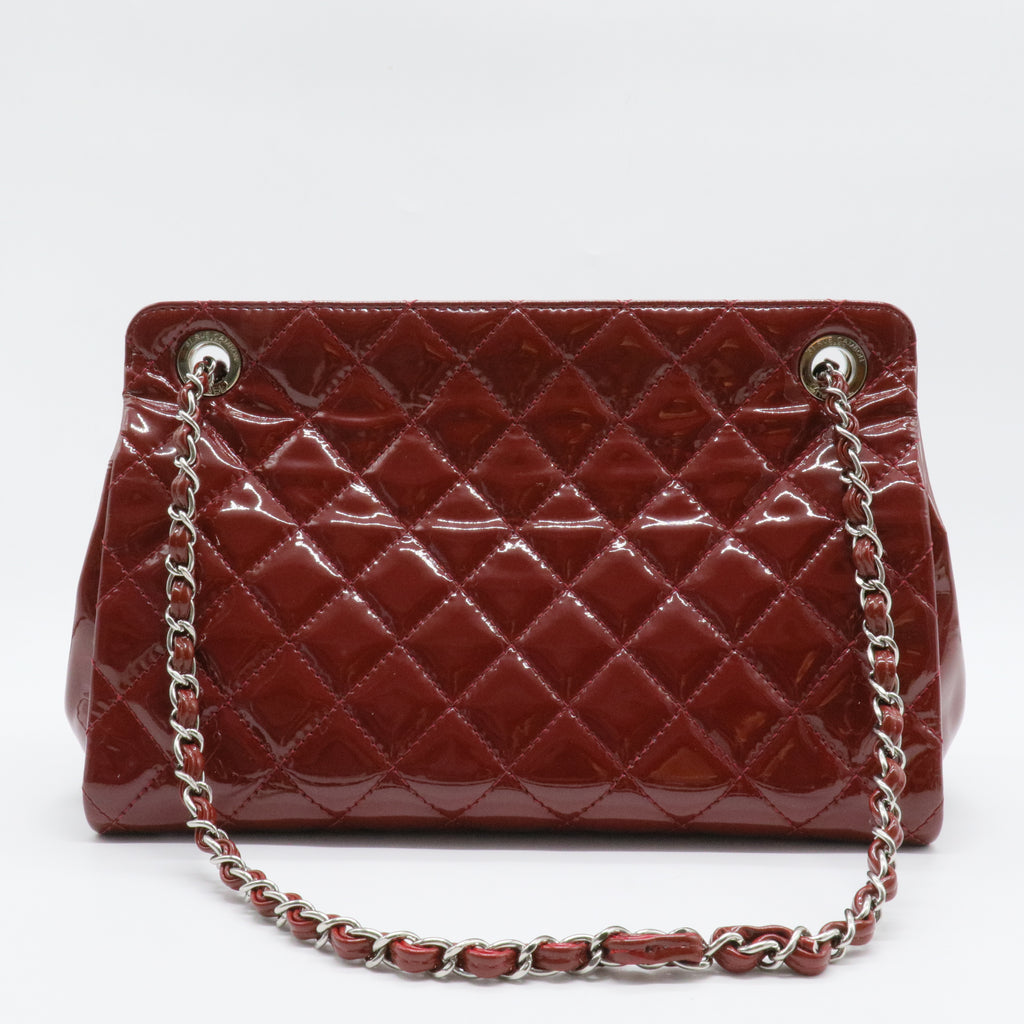 Timeless CC Shopping Tote Quilted Patent Medium