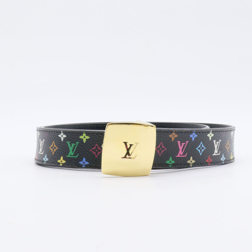 Cut Reversible Belt Monogram Multicolor and Leather Medium 85