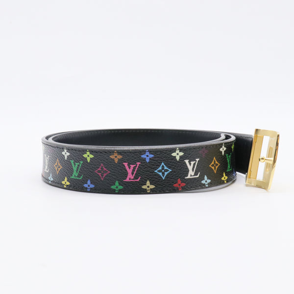 Cut Reversible Belt Monogram Multicolor and Leather Medium 85