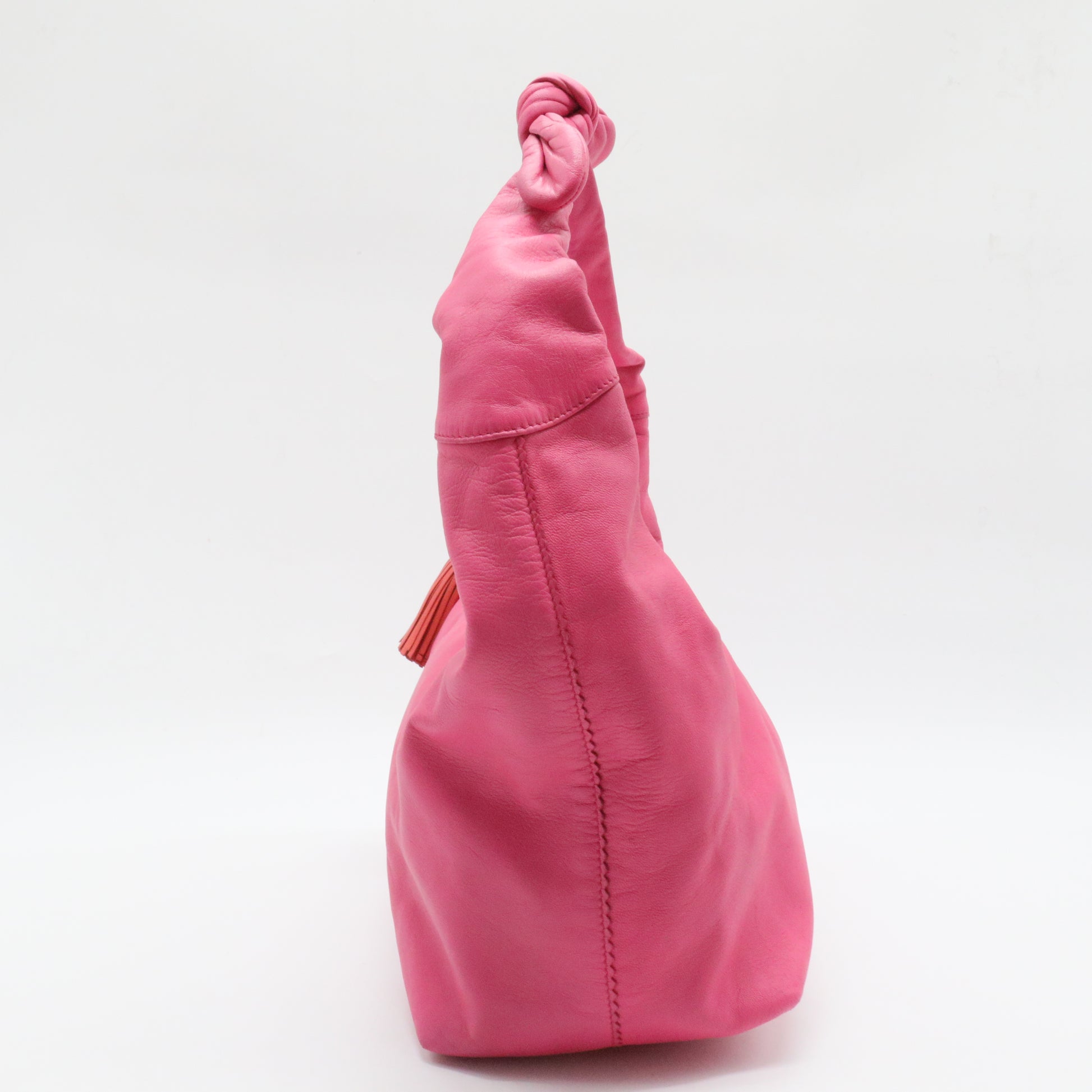 Loewe Anagram Tassel Leather Shoulder Bag Pink