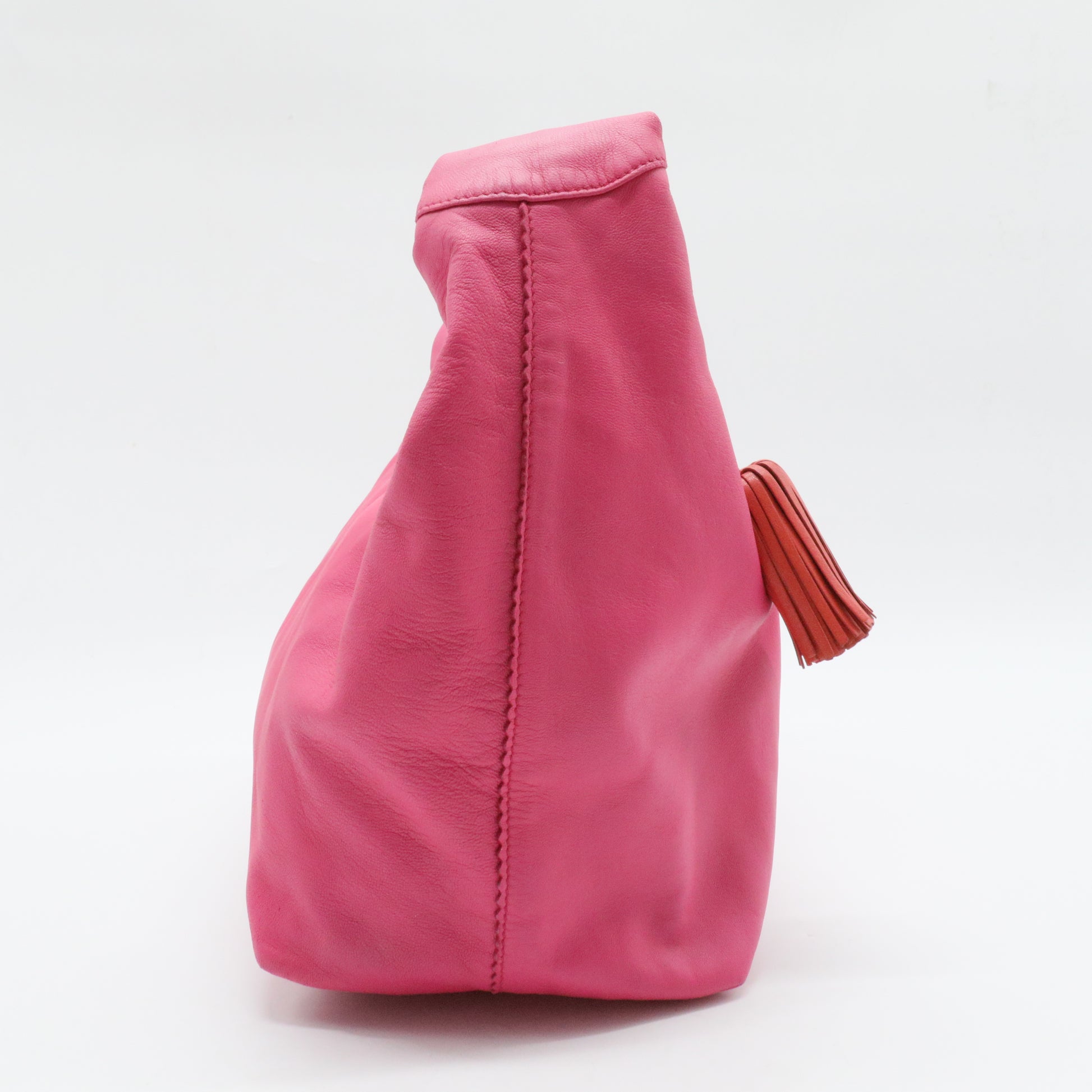 Loewe Anagram Tassel Leather Shoulder Bag Pink