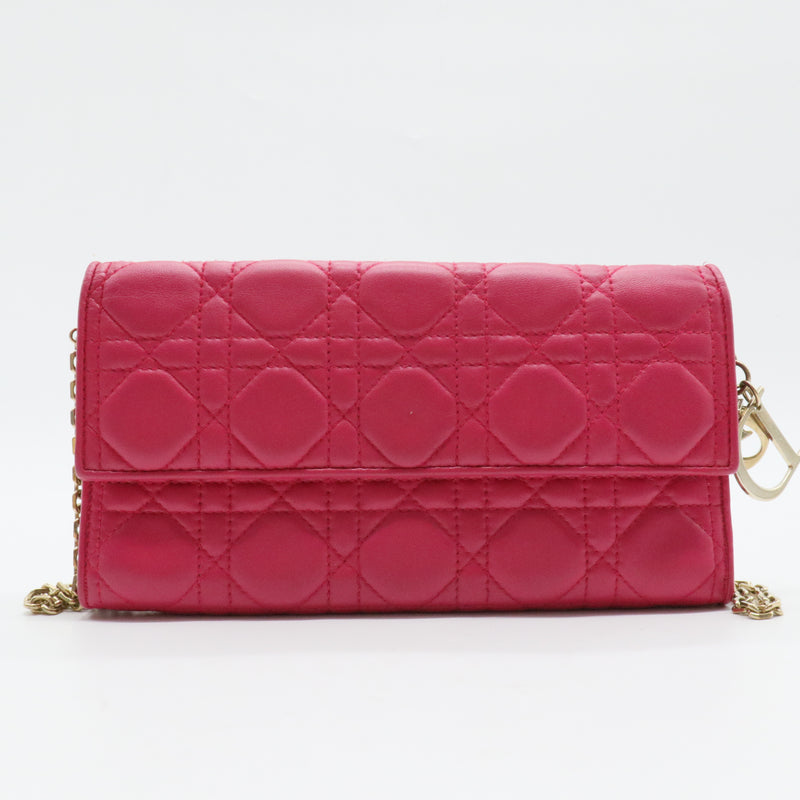 Lady Dior Croisiere Chain Wallet Cannage Quilt Lambskin