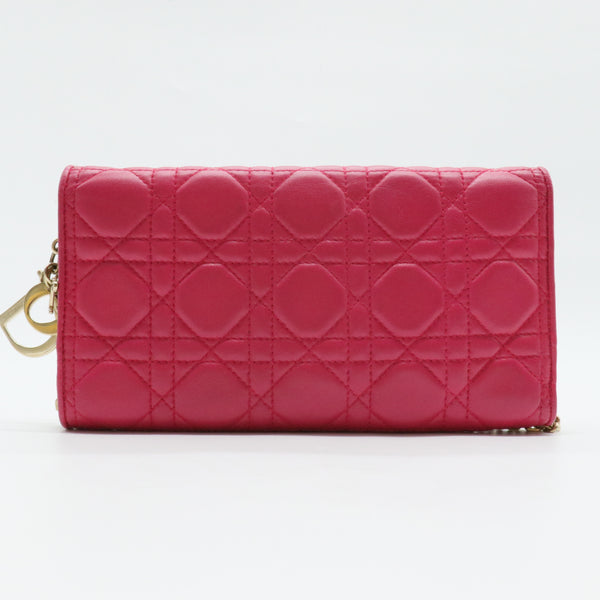 Lady Dior Croisiere Chain Wallet Cannage Quilt Lambskin