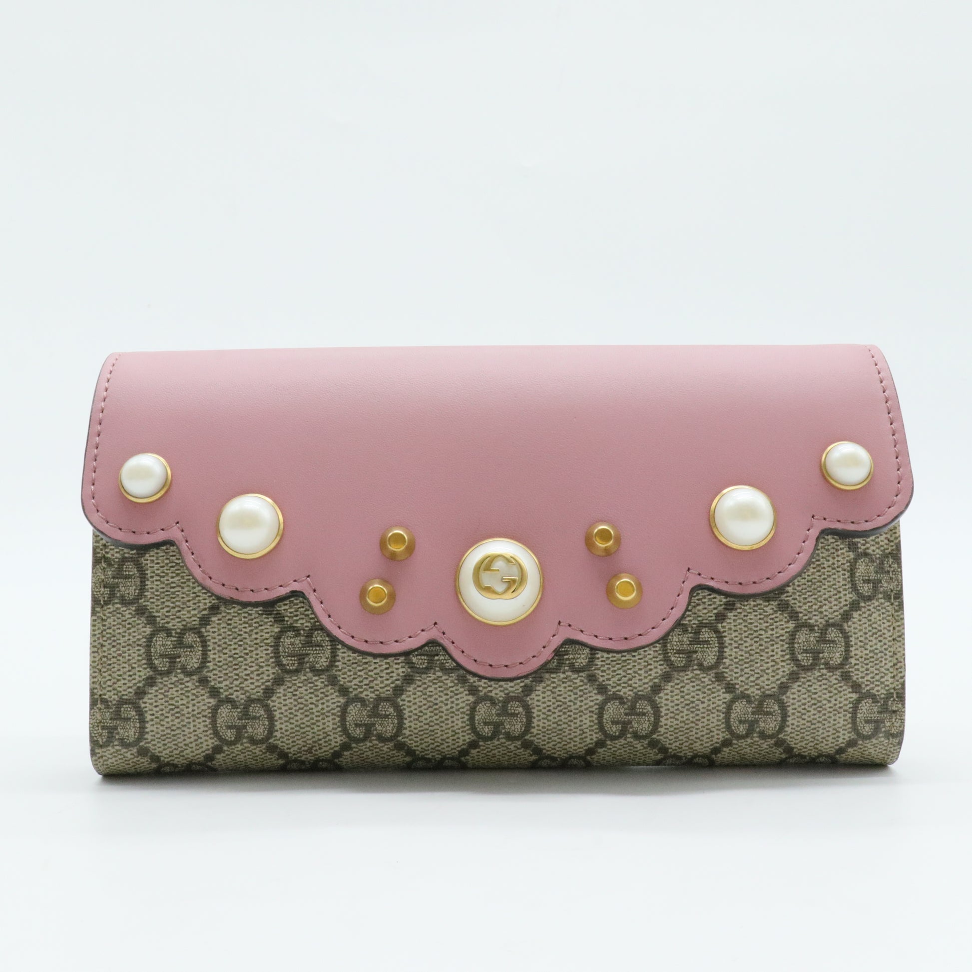 Pearly Coated Canvas with Leather Wallet