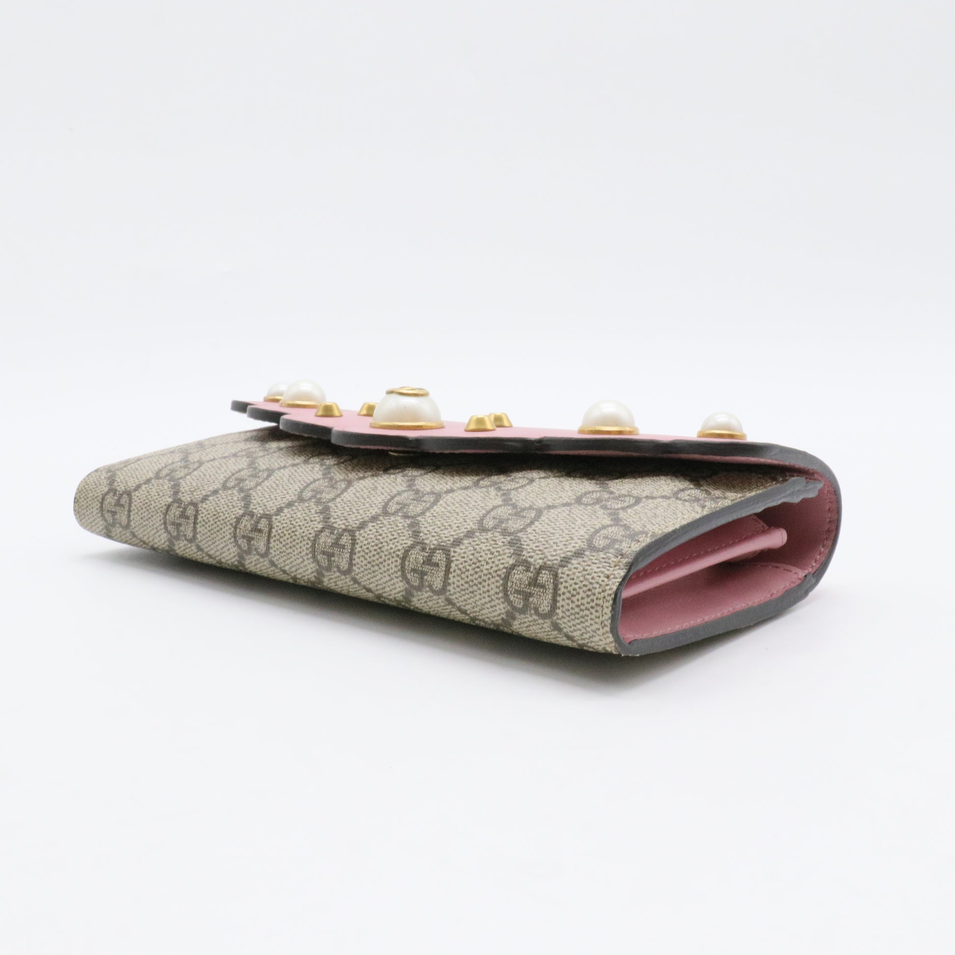 Pearly Coated Canvas with Leather Wallet