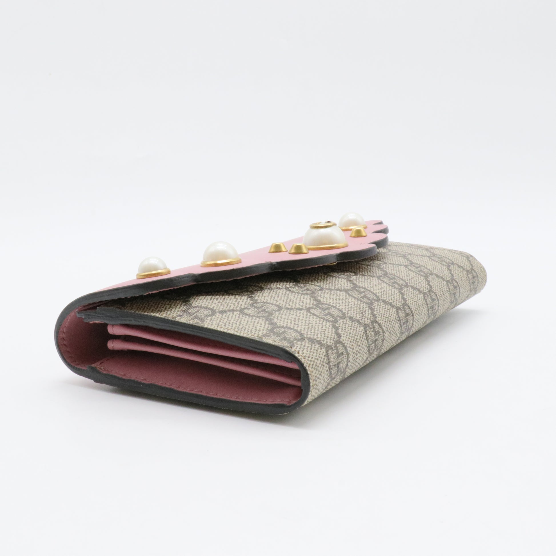Pearly Coated Canvas with Leather Wallet