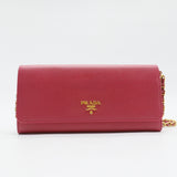 Wallet on Chain Saffiano Leather