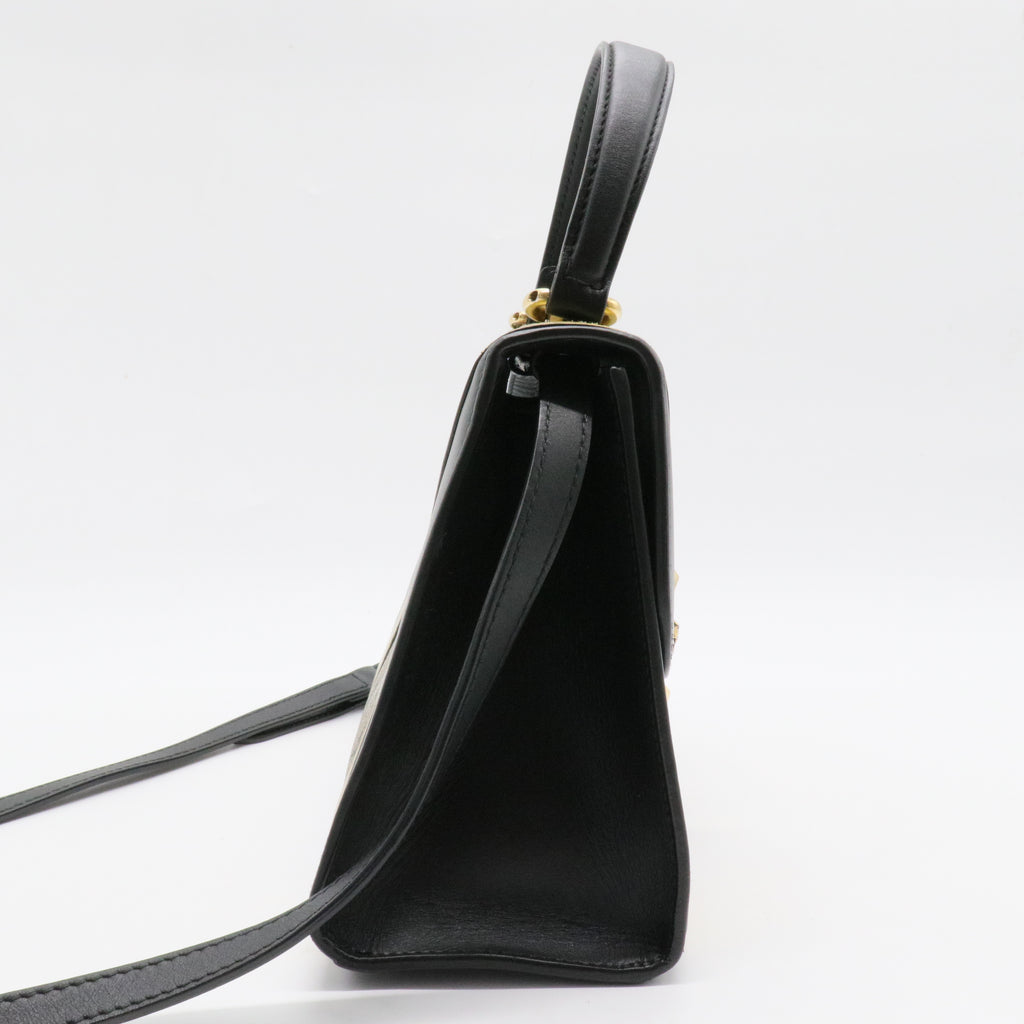 Osiride Top Handle Bag GG Coated Canvas and Leather Small