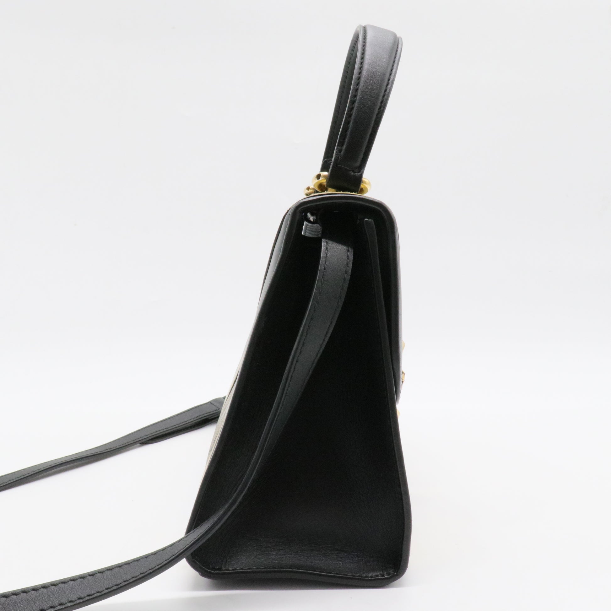 Osiride Top Handle Bag GG Coated Canvas and Leather Small