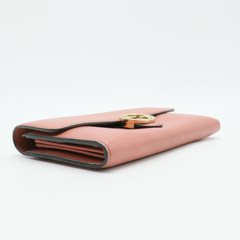 Moon Calfskin Icon Wallet Cameo Pink