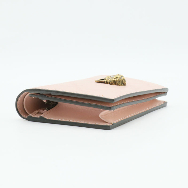 Animalier Flap Card Case Guccissima Leather