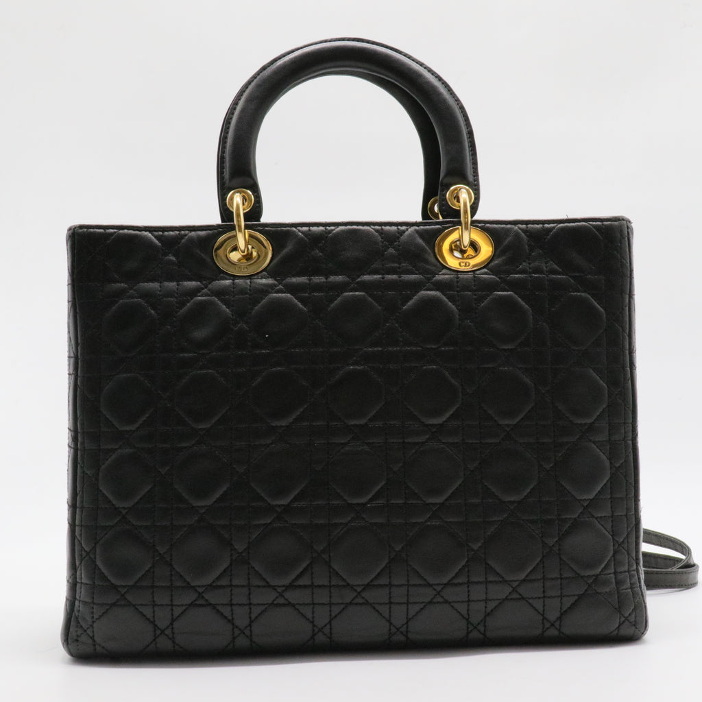 Lady Dior Bag Cannage Quilt Lambskin Large