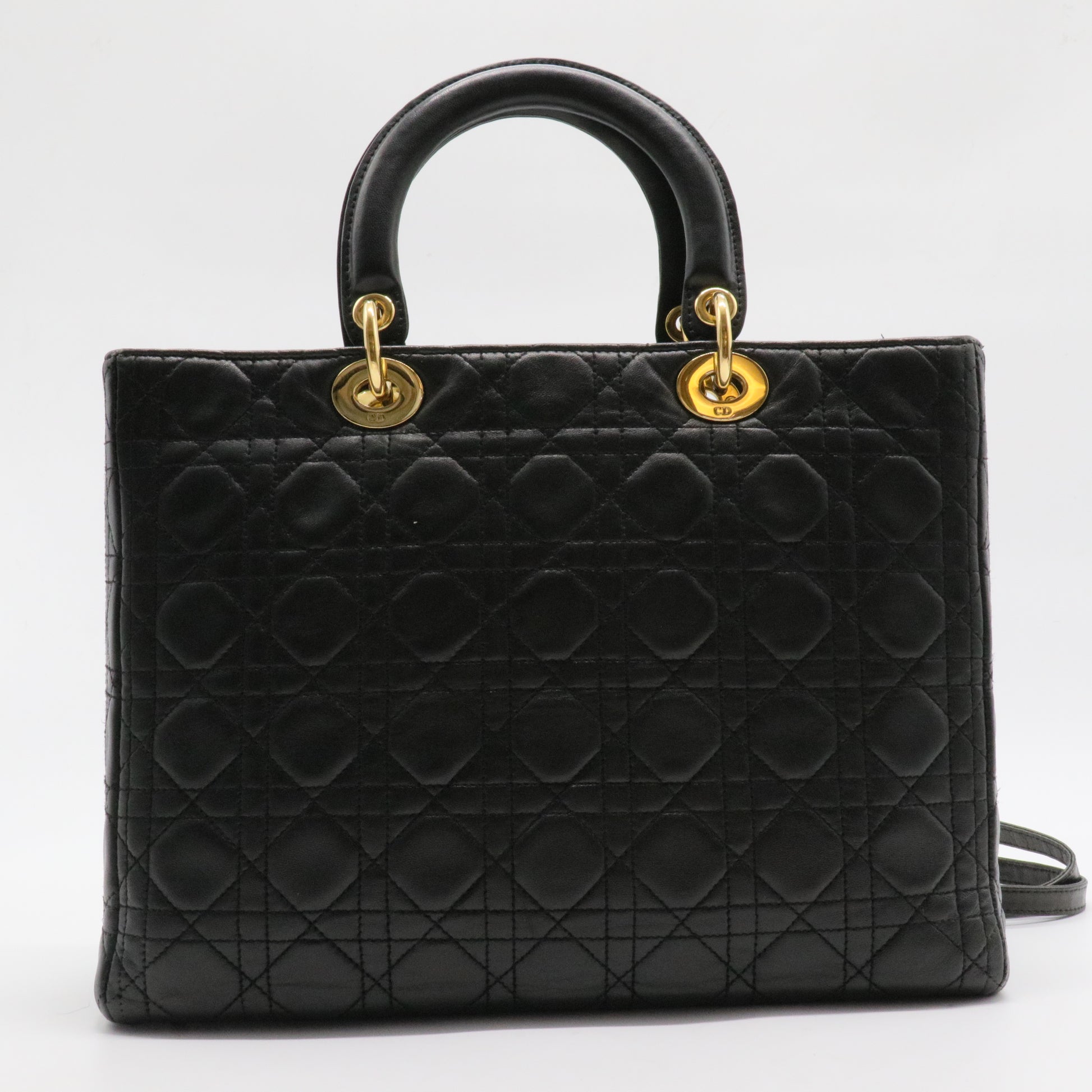 Lady Dior Bag Cannage Quilt Lambskin Large