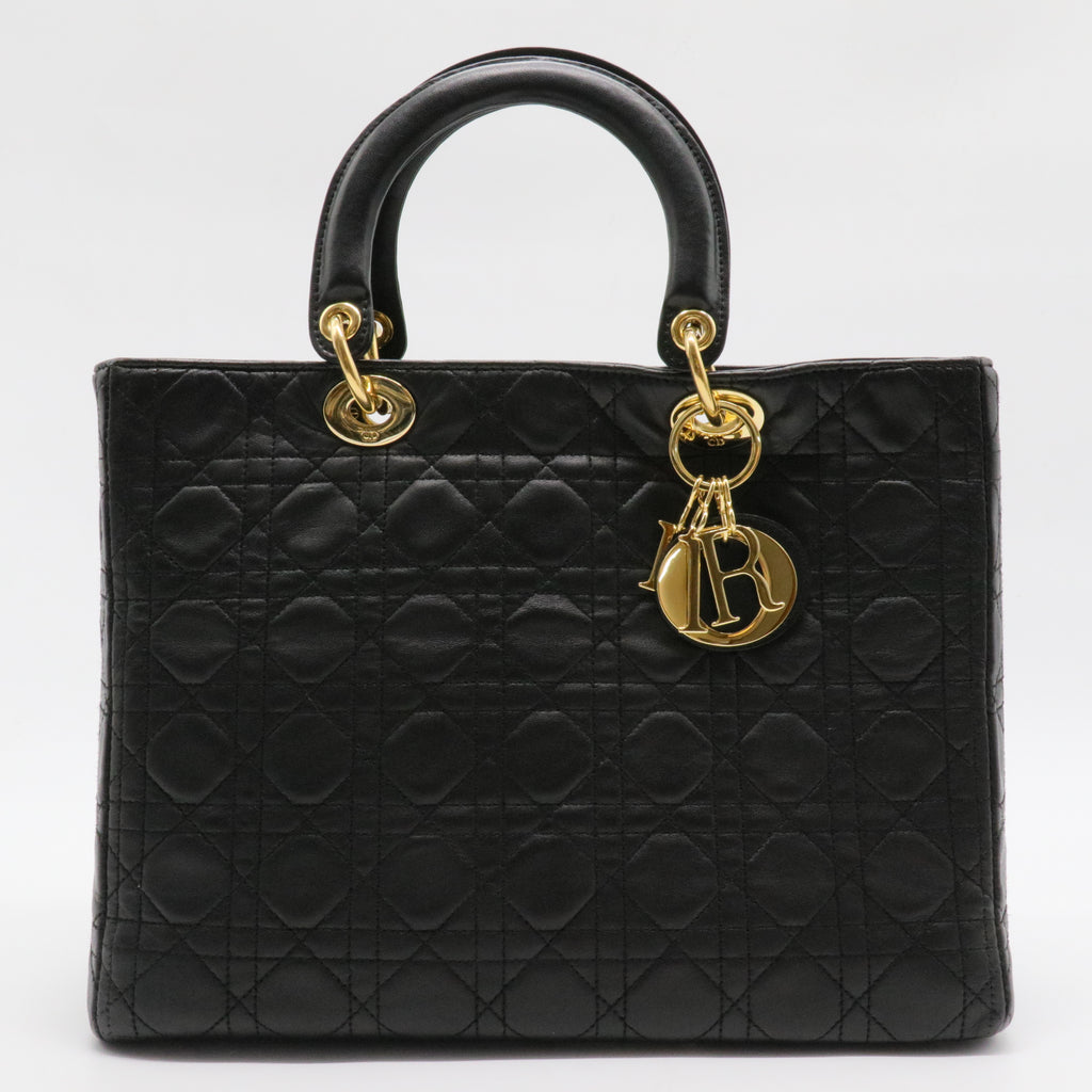 Lady Dior Bag Cannage Quilt Lambskin Large