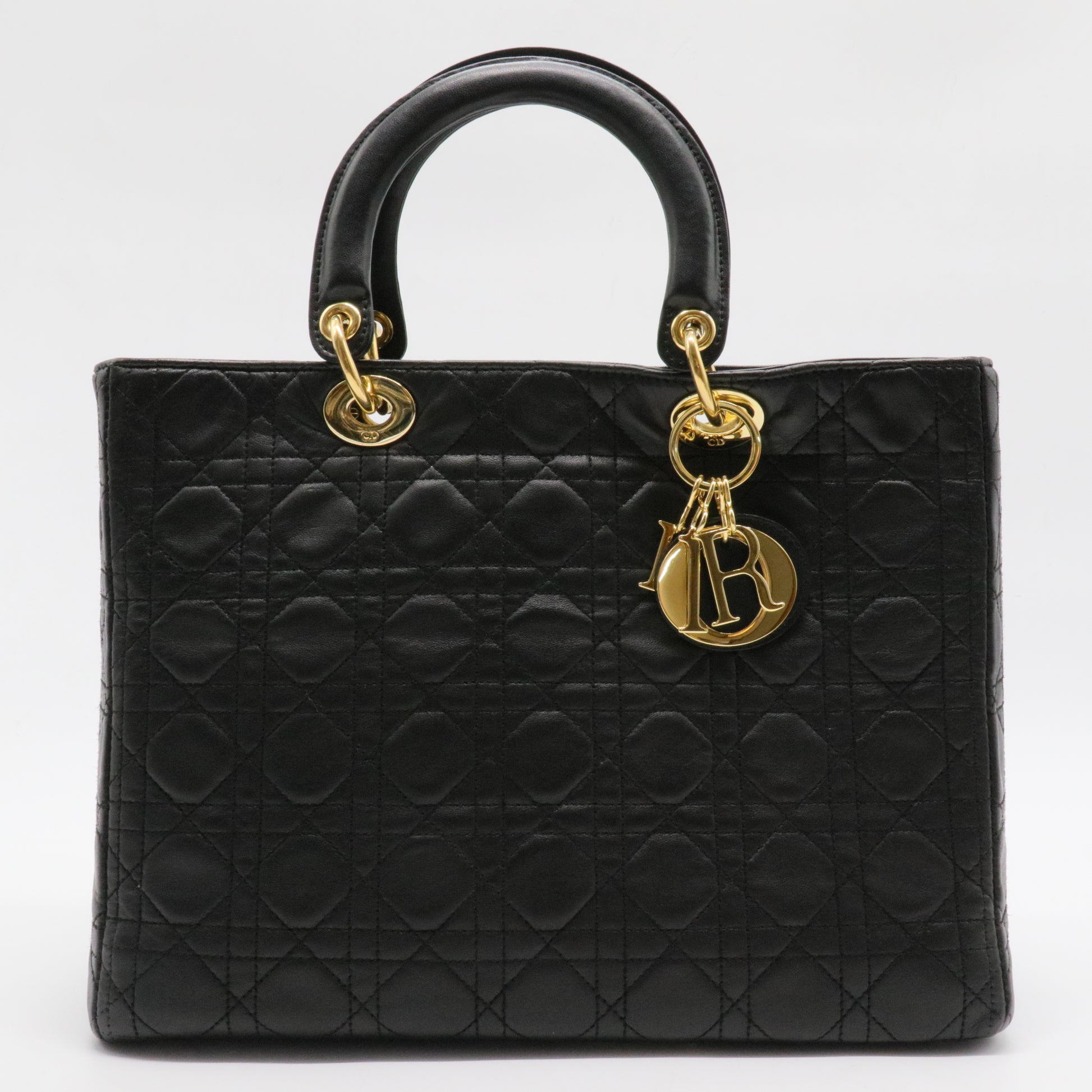 Lady Dior Bag Cannage Quilt Lambskin Large