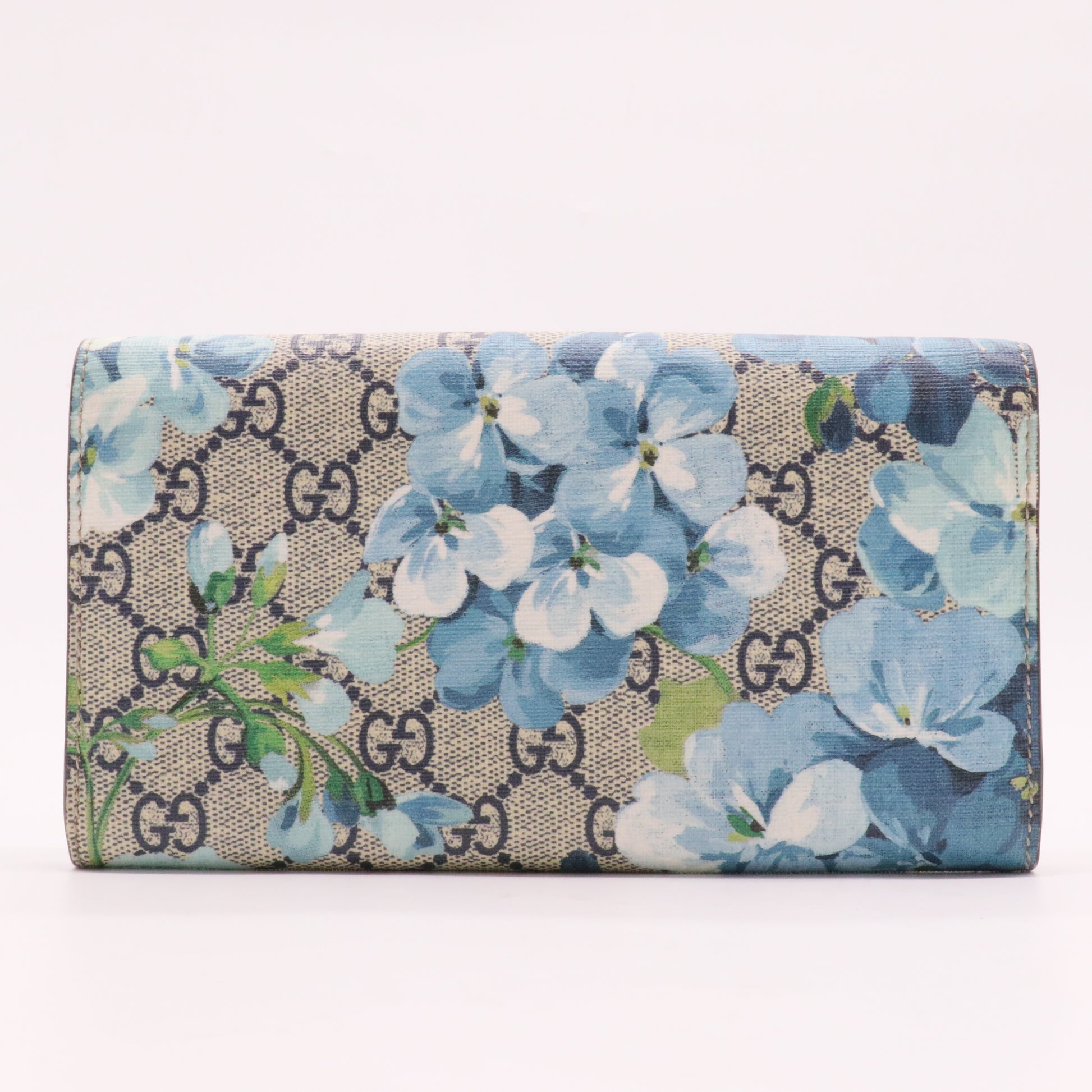 Continental Wallet Blooms Print GG Coated Canvas