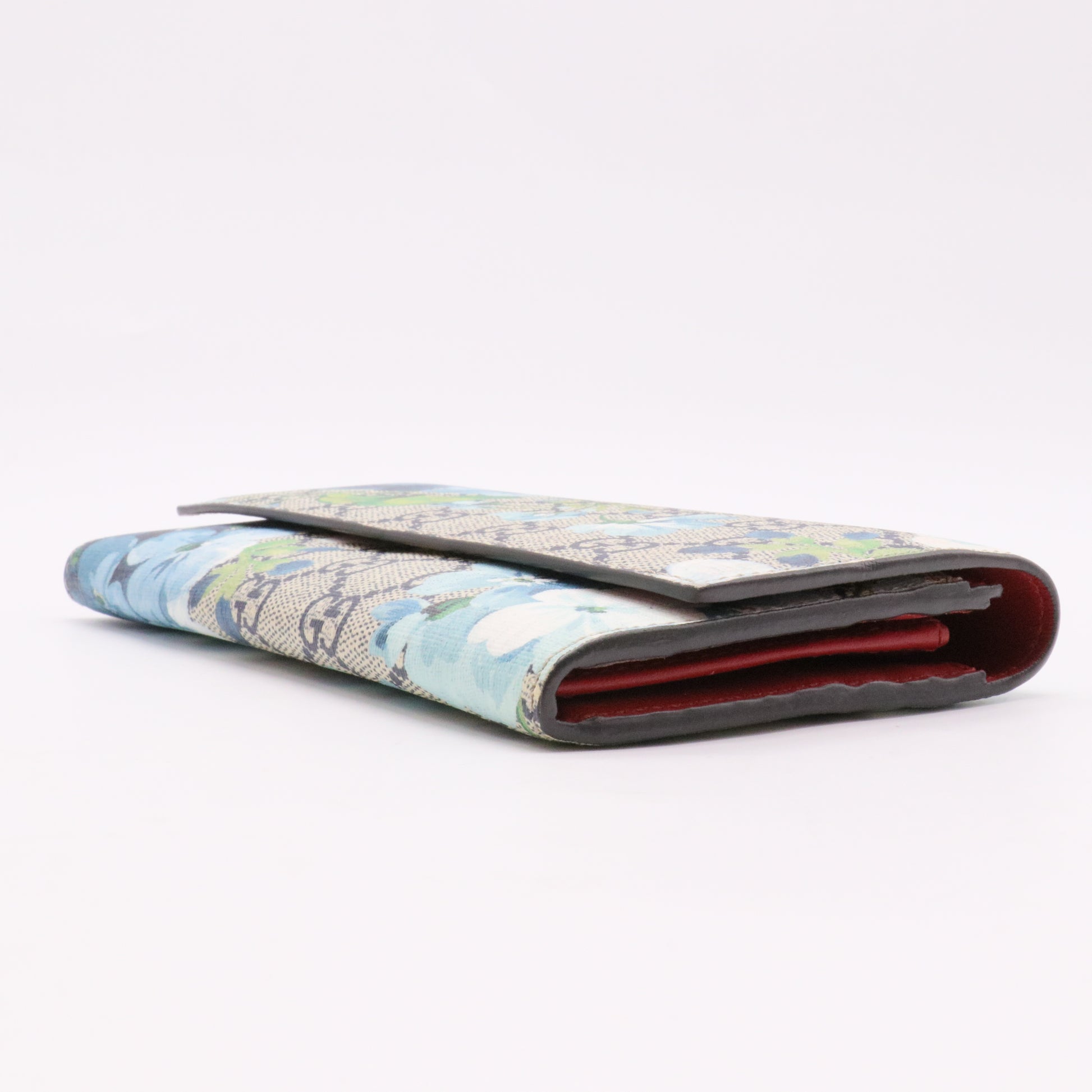 Continental Wallet Blooms Print GG Coated Canvas