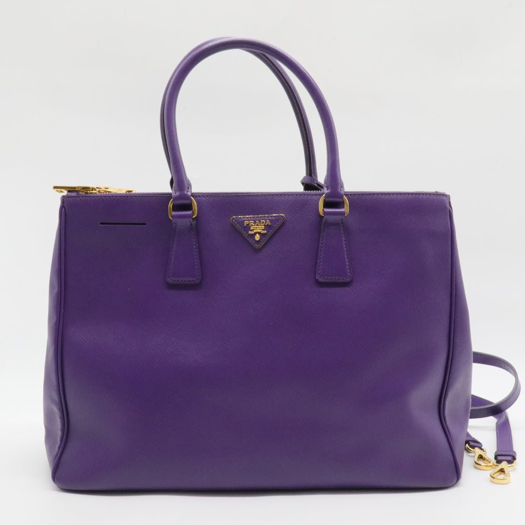 Galleria Double Zip Tote Saffiano Leather Medium