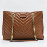 Classic Monogram Shopper Matelasse Chevron Leather Large