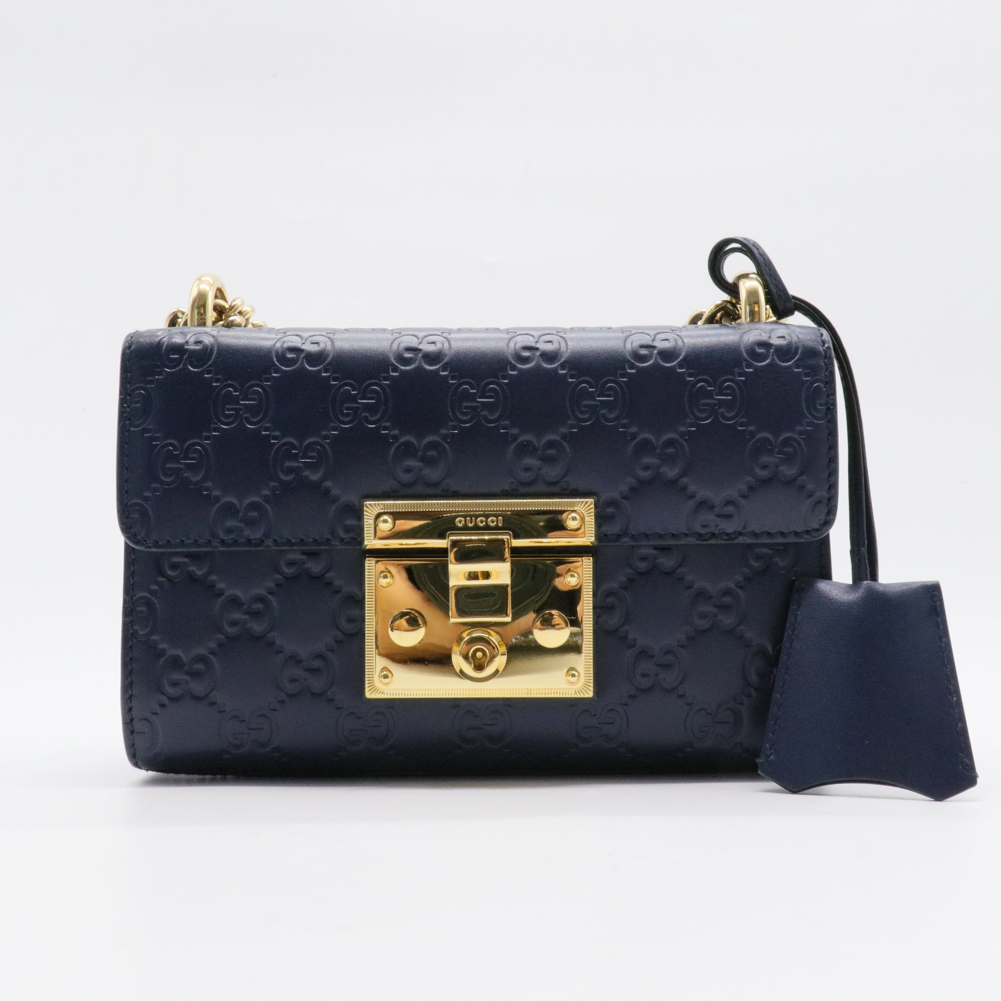 Padlock Shoulder Bag Guccissima Leather Small