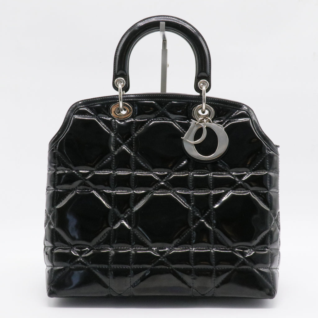 Granville Satchel Cannage Quilt Patent Medium for Vanessa