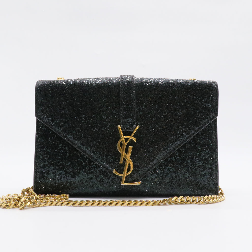 Classic Monogram Wallet on Chain Glitter
