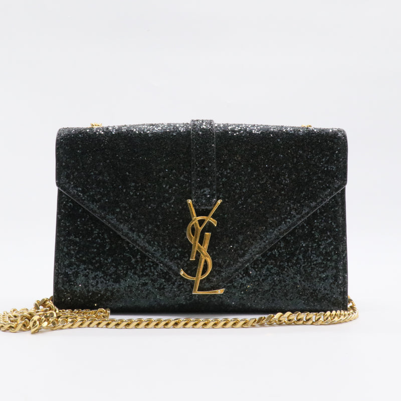 Classic Monogram Wallet on Chain Glitter