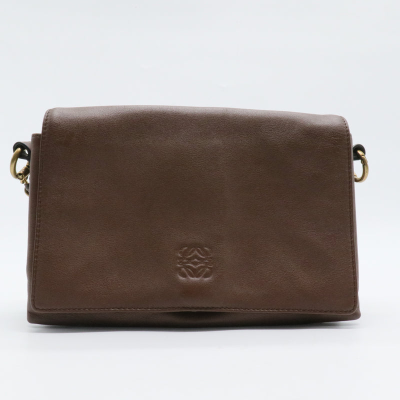 Brown 'Flamenco Satchel' Crossbody Bag