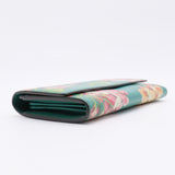 Continental Wallet Blooms Print Leather Long