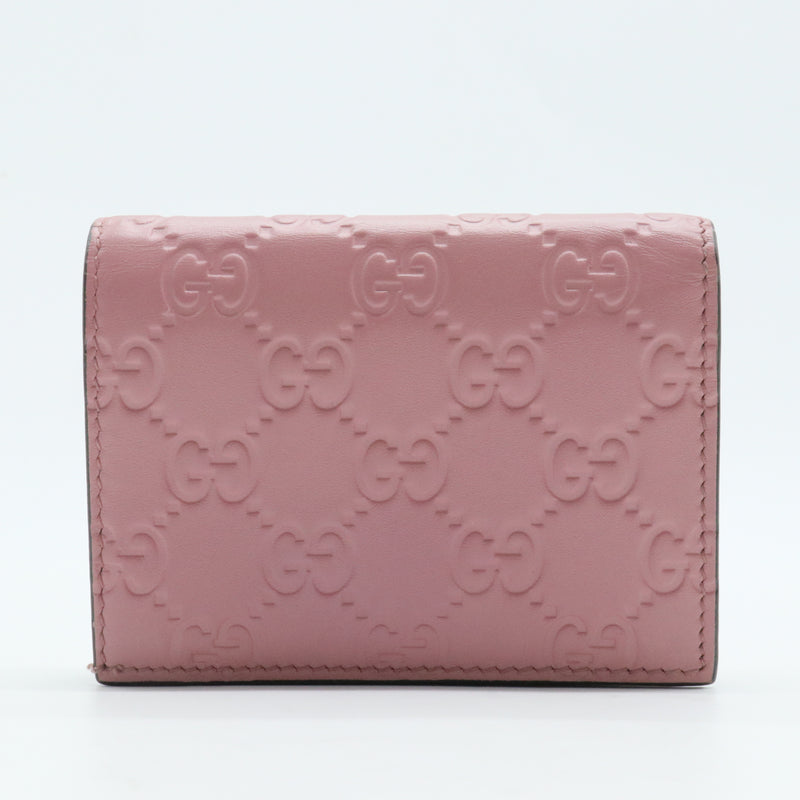 Cherries Flap Card Case Guccissima Leather