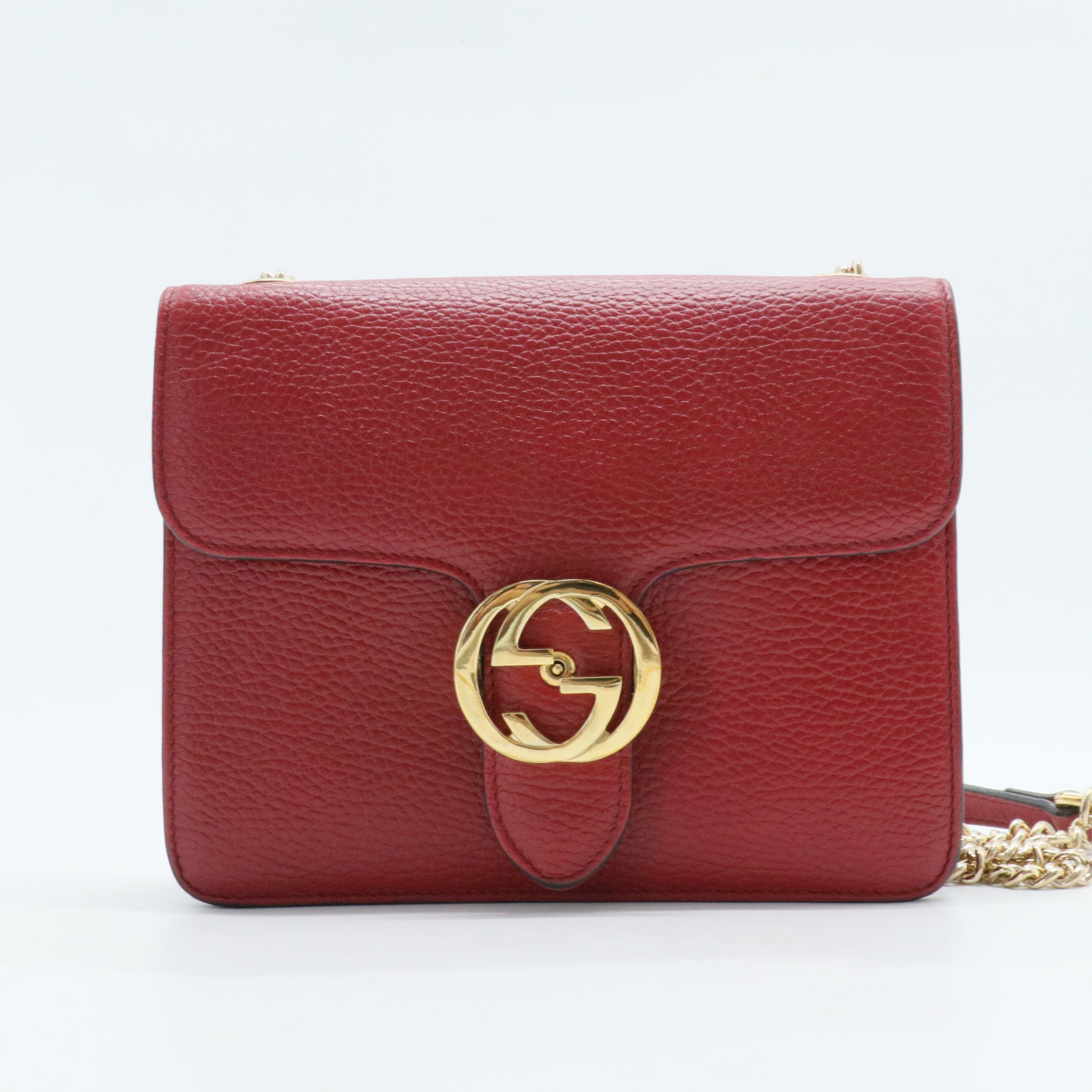 Interlocking Shoulder Bag Leather Small