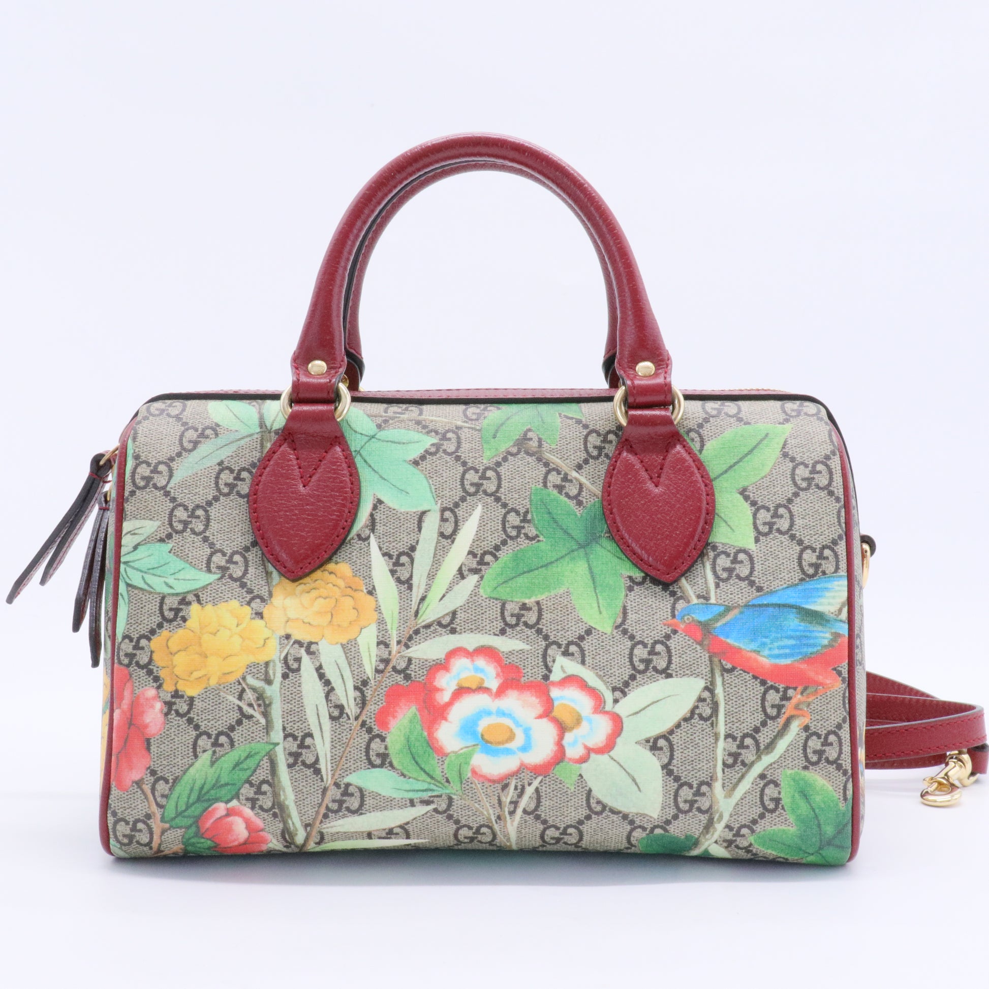 Boston Bag Tian Print GG Coated Canvas Small