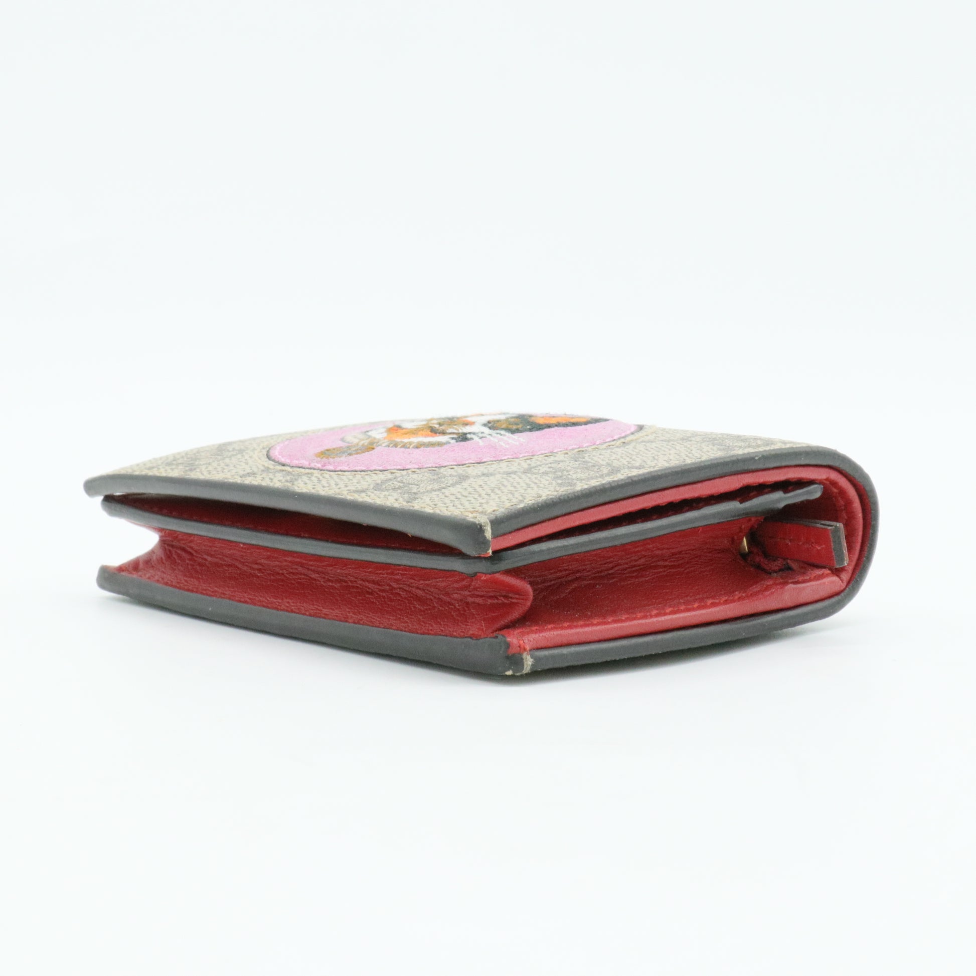 GG Supreme Monogram Bosco Patch Card Case Wallet