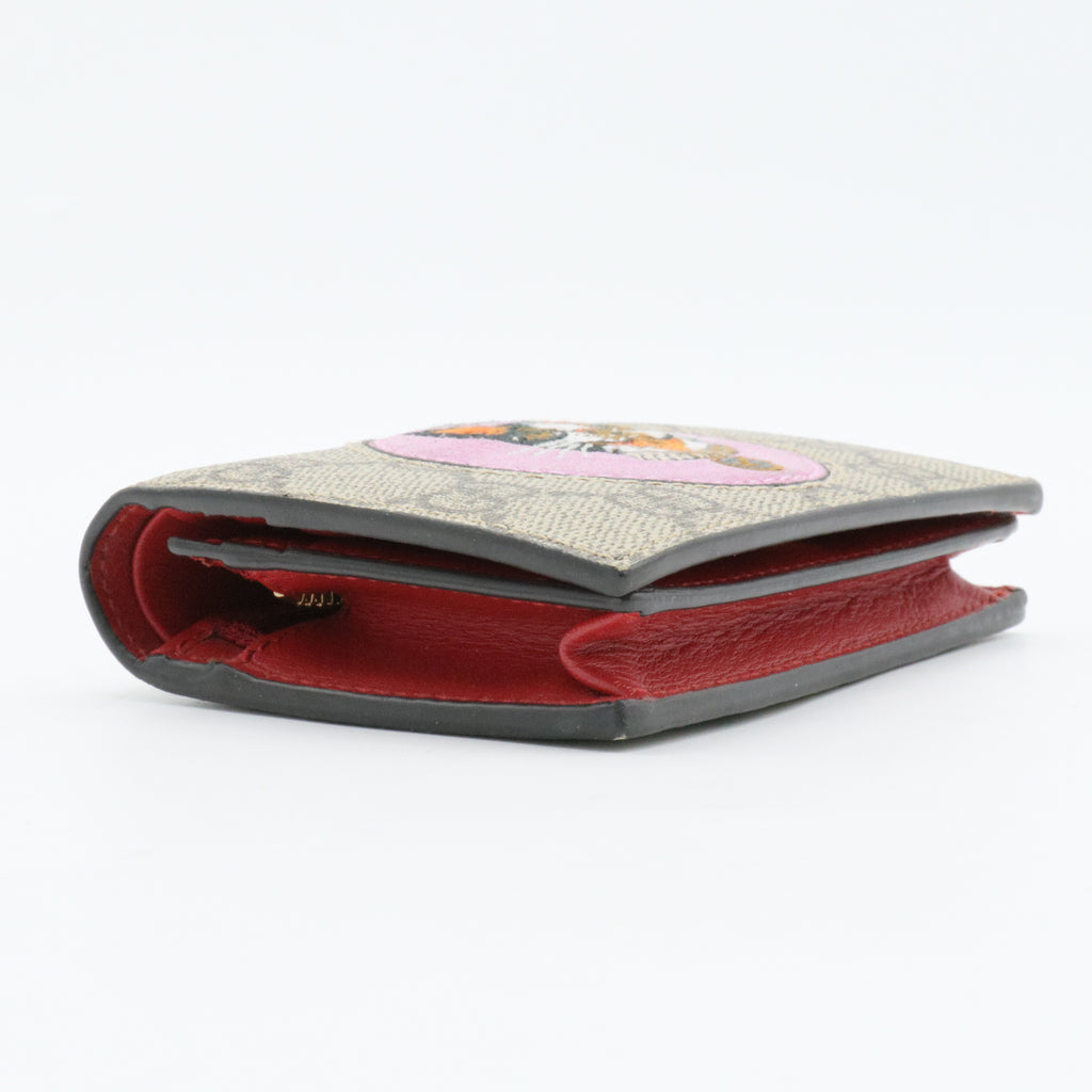 GG Supreme Monogram Bosco Patch Card Case Wallet