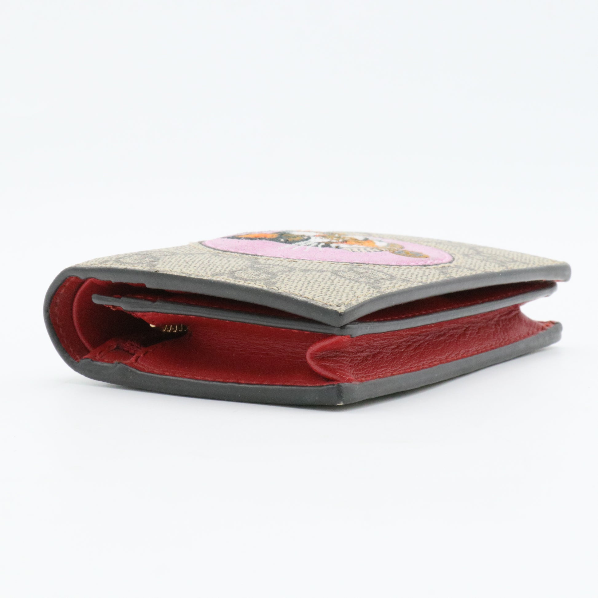GG Supreme Monogram Bosco Patch Card Case Wallet